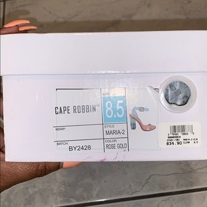 Cape Robbin Maria2 Rose Gold Clear Block High Heel